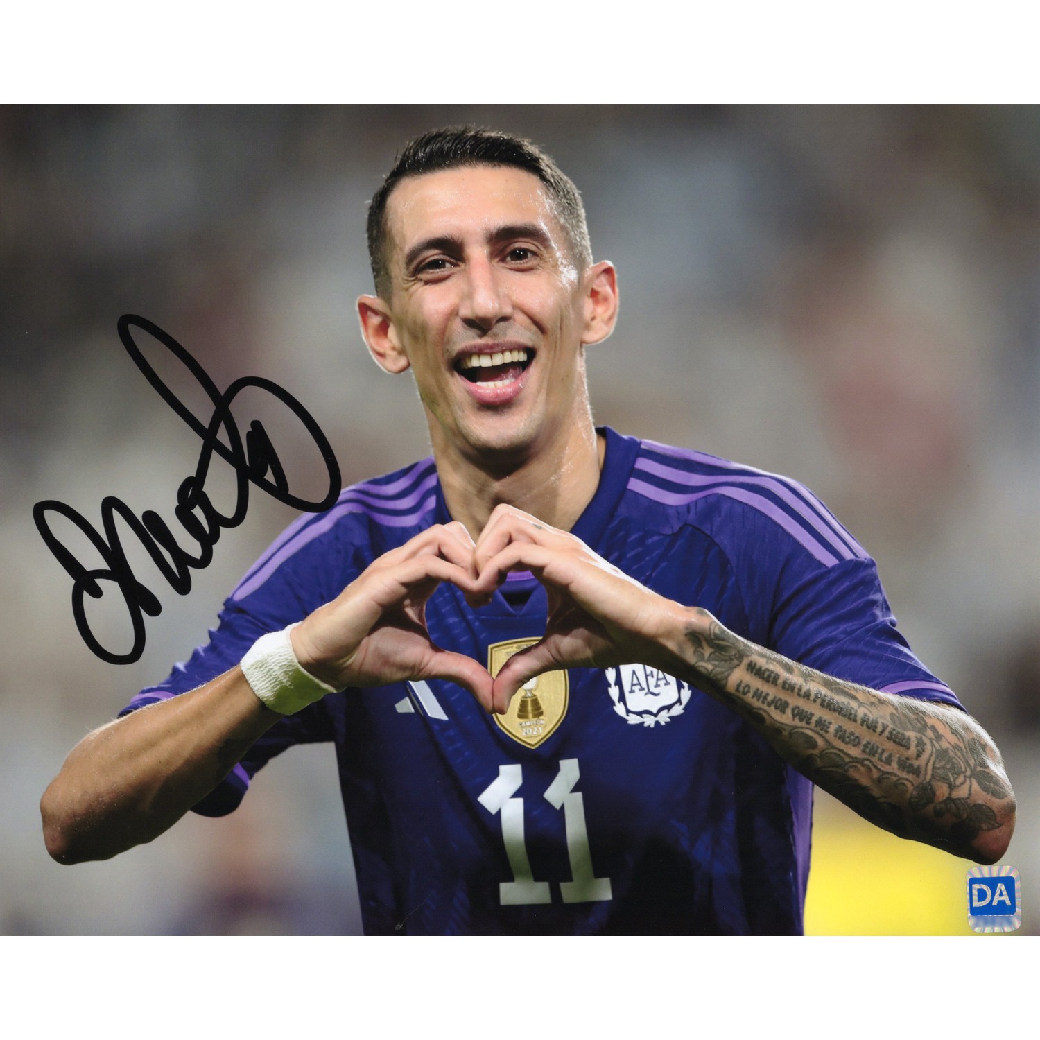 高評価なギフト ディ・マリア選手直筆サイン入り写真(マンU) - スポーツ選手 スポーツ選手